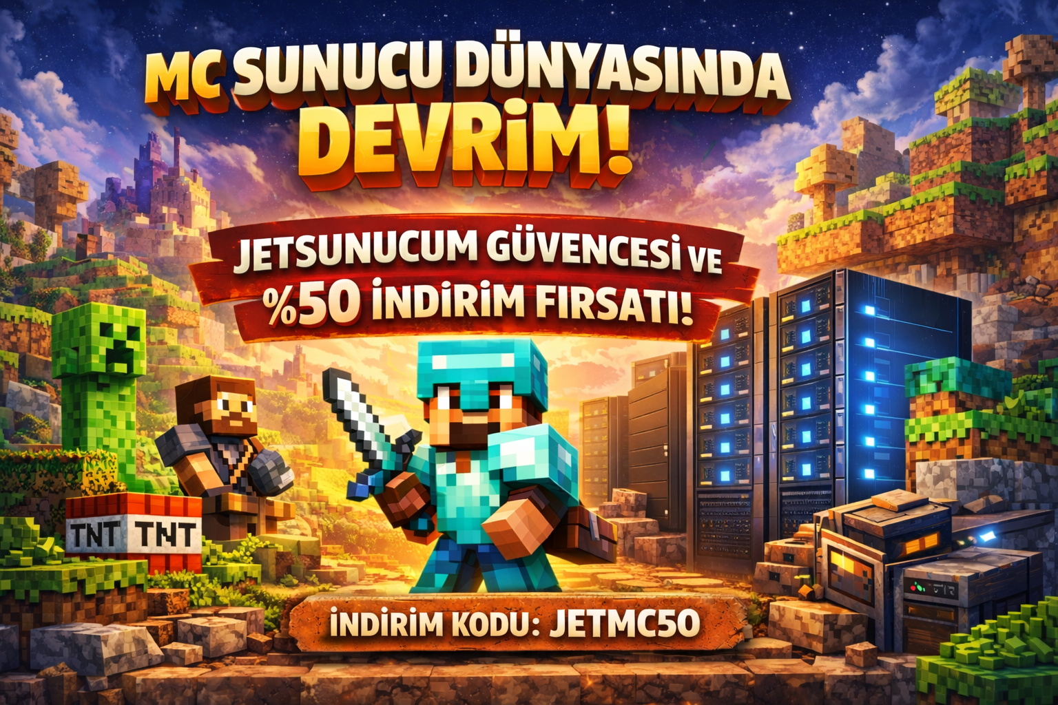 MC Sunucu Dünyasında Devrim: Jetsunucum Güvencesi ve %50 İndirim Fırsatı